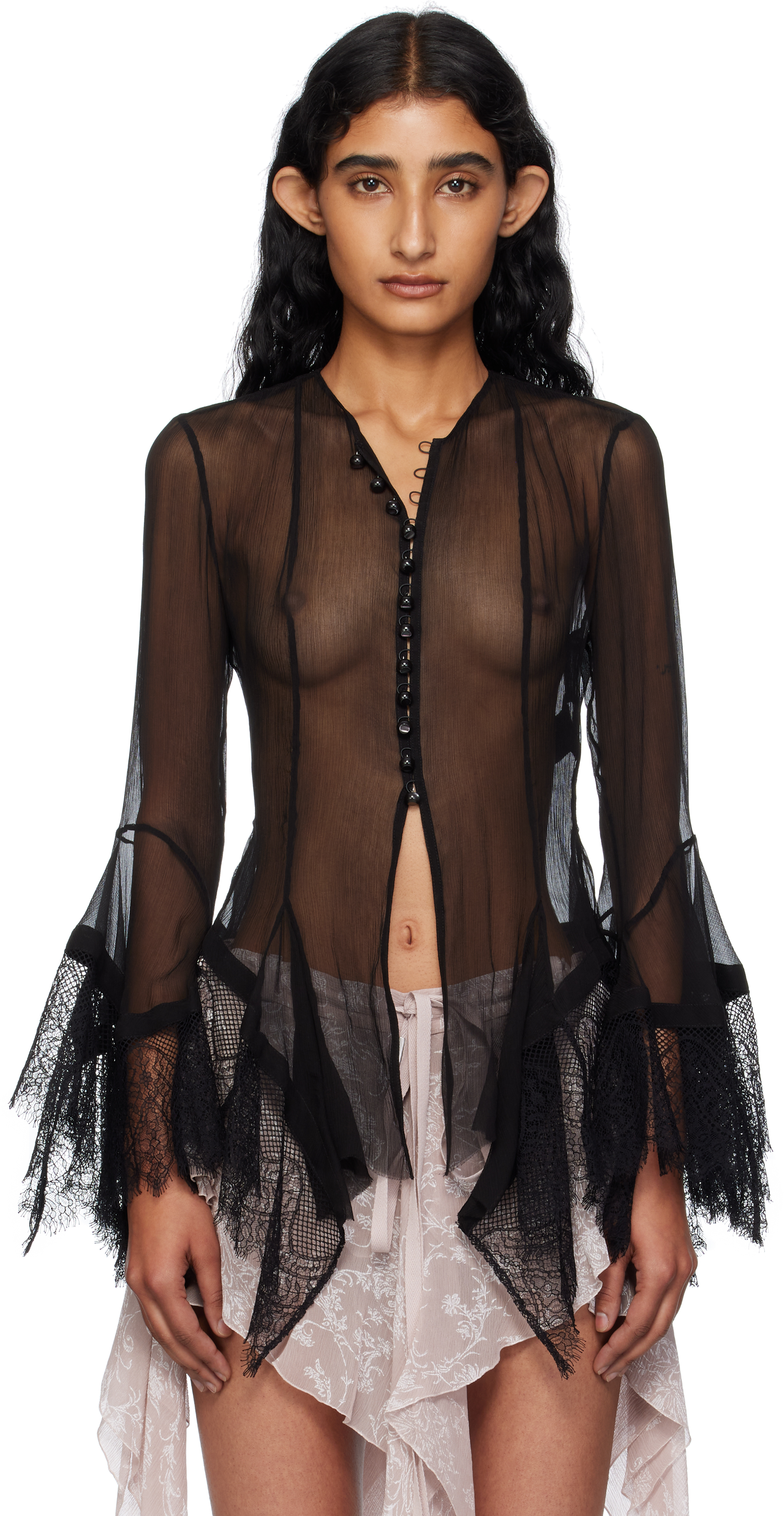 Ann Demeulemeester - Black Kristabel Handkerchief Blouse