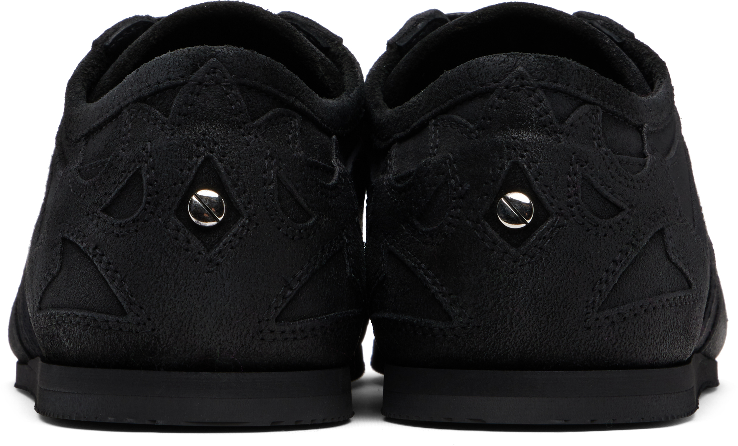Ann Demeulemeester - Black Milton Low-Top Boxing Sneakers