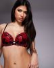 Ann Summers Ann Summers Endless Attraction padded plunge bra in red & black - 1