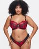 Ann Summers Ann Summers Fuller Bust Endless Attraction non padded plunge bra in red/black - 1