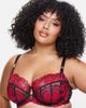 Ann Summers Ann Summers Fuller Bust Endless Attraction non padded plunge bra in red/black - 2