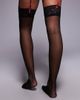 Ann Summers Ann Summers glossy stockings and garter belt set in black - 3