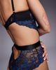 Ann Summers Ann Summers Hold Me Tight two tone bodysuit in black/blue-Multi - 4