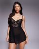 Ann Summers Ann Summers Iris babydoll and thong set in black - 1