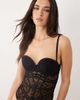 Ann Summers Ann Summers Love Affair lace Bodysuit with detatchable straps in black - 2