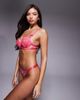 Ann Summers Ann Summers Love Struck padded plunge bra in pink - 3