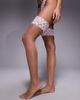 Ann Summers Ann Summers polka dot hold ups in black/pink - 1