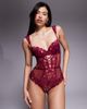 Ann Summers Ann Summers Sweet Romance Lace Bodysuit in burgundy-Red - 4