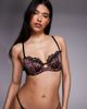 Ann Summers Ann Summers Wild Romance padded balcony bra in leopard print-Brown - 1