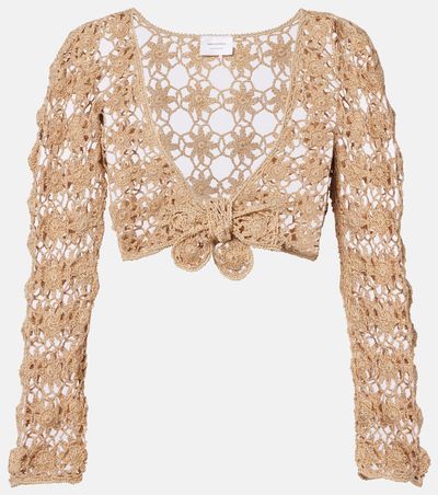 Anna Kosturova Anna Kosturova Bella Ballerina crochet cotton crop top