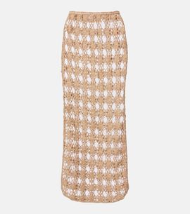 Anna Kosturova Anna Kosturova Bella Rosette crochet cotton midi skirt