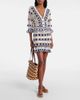 Anna Kosturova Anna Kosturova Bouquette crochet cotton miniskirt - 2