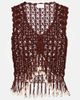Anna Kosturova Anna Kosturova Crochet fringed cotton crop top - 1