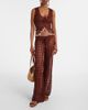 Anna Kosturova Anna Kosturova Crochet fringed cotton crop top - 2