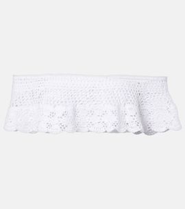 Anna Kosturova Anna Kosturova Crochet off-shoulder cotton crop top