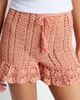 Anna Kosturova Anna Kosturova Crochet ruffled cotton shorts - 3