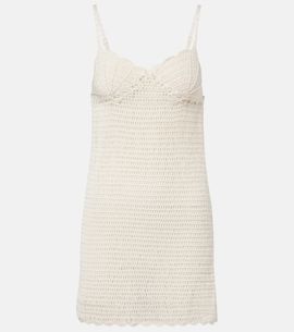 Anna Kosturova Anna Kosturova Crochet scalloped cotton minidress