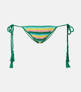 Anna Kosturova Anna Kosturova Crochet striped cotton bikini bottoms