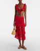 Anna Kosturova Anna Kosturova Elsie crochet ruffled cotton midi skirt - 2