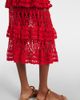 Anna Kosturova Anna Kosturova Elsie crochet ruffled cotton midi skirt - 4