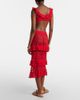 Anna Kosturova Anna Kosturova Elsie crochet ruffled cotton midi skirt - 5