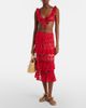 Anna Kosturova Anna Kosturova Elsie crochet ruffled cotton midi skirt - 6