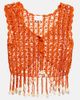 Anna Kosturova Anna Kosturova Embellished crochet crop top - 1
