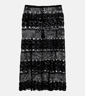 Anna Kosturova Anna Kosturova Filigree crochet cotton midi skirt