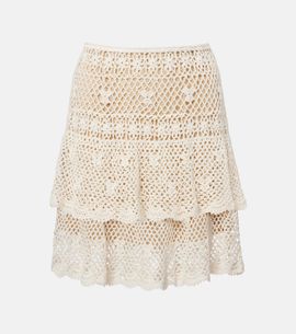 Anna Kosturova Anna Kosturova Florence crochet cotton miniskirt