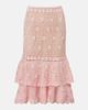 Anna Kosturova Anna Kosturova Florence crochet ruffled cotton midi skirt - 1