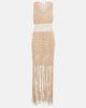 Anna Kosturova Anna Kosturova Fringe-trimmed crochet midi dress - 1