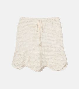 Anna Kosturova Anna Kosturova Rose crochet cotton miniskirt