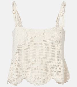 Anna Kosturova Anna Kosturova Rose crochet cotton top