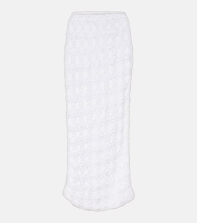 Anna Kosturova Anna Kosturova Rosette crochet cotton midi skirt