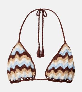 Anna Kosturova Anna Kosturova Summer Chevron crochet cotton bikini top