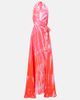 Anna Kosturova Anna Kosturova Tie-dye halterneck silk wrap dress - 1