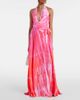 Anna Kosturova Anna Kosturova Tie-dye halterneck silk wrap dress - 2