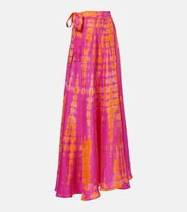 Anna Kosturova Anna Kosturova Tie-dye silk wrap skirt