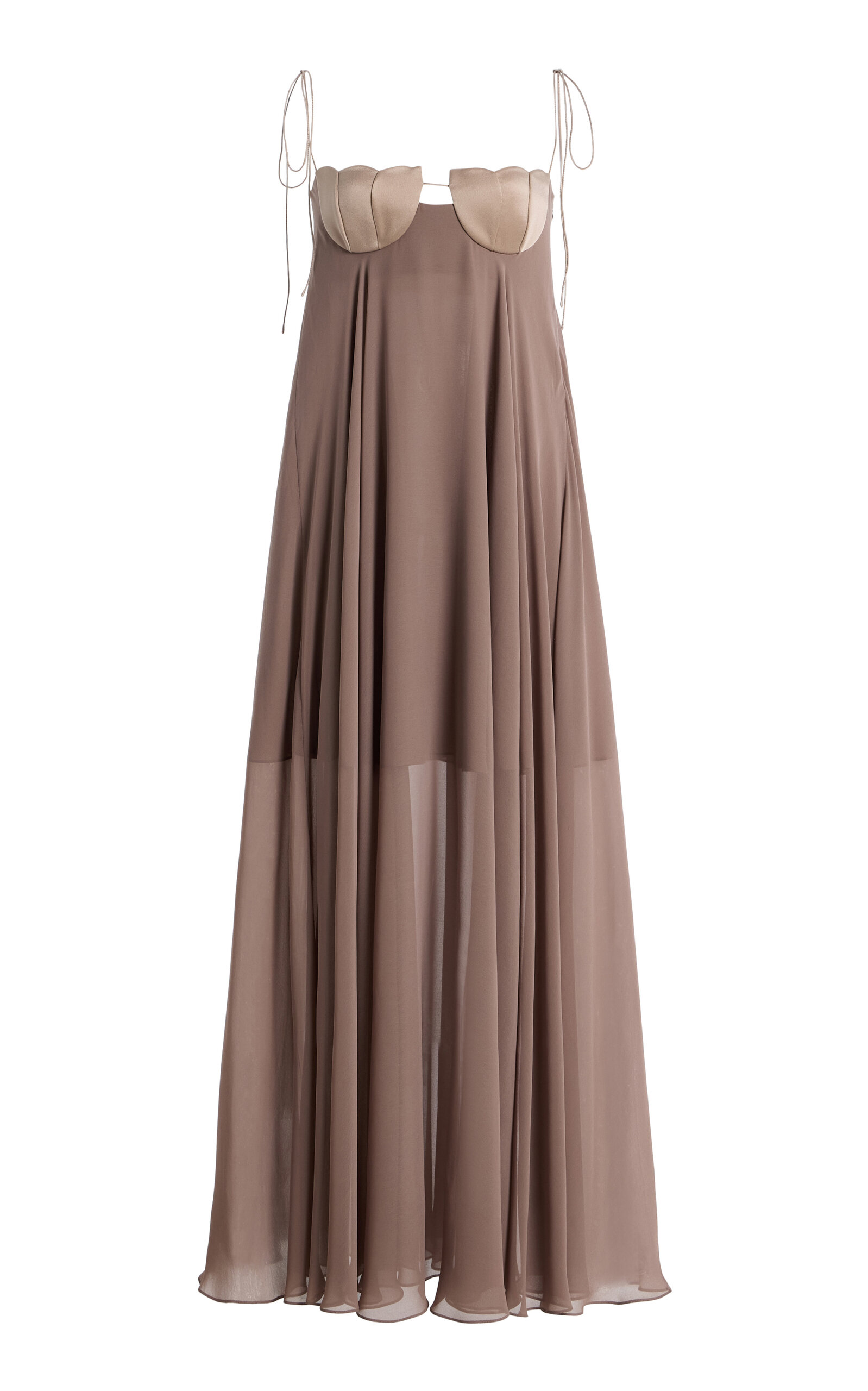 anna october asymmetric cotton blend maxi dress Snowdrop – Off shoulder neck Anna October - - Snow
