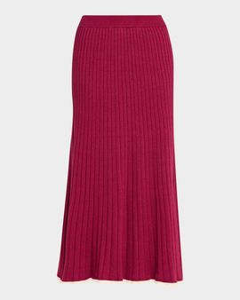 Anna Quan Felicia Rib-Knit Midi Skirt