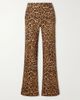 ANNA SUI Animal-print cotton-blend wide-leg pants - 1