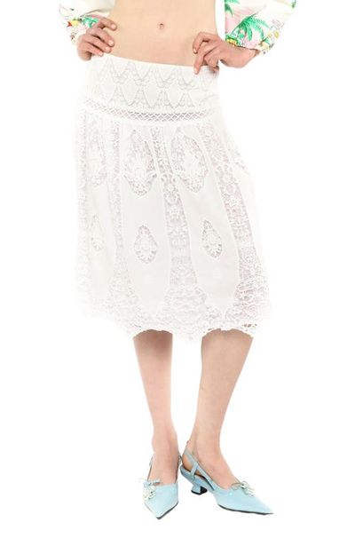 Anna Sui Anna Sui Applique Lace Combo Skirt