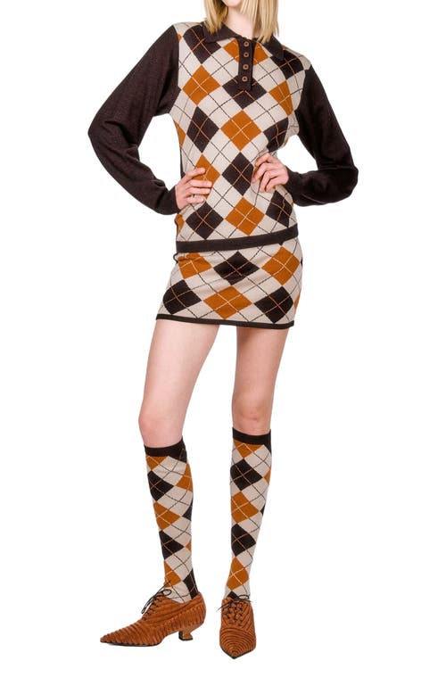 Anna Sui Anna Sui Argyle Knit Skirt