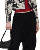 Anna Sui Anna Sui Black & Off-White Cropped Ruffle Jacket - 4