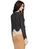 Anna Sui Anna Sui Black & Off-White Lingerie Lace Knit Cardigan - 3