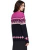 Anna Sui Anna Sui Black & Purple Fair Isle Knit Cardigan - 3