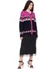 Anna Sui Anna Sui Black & Purple Fair Isle Knit Cardigan - 4