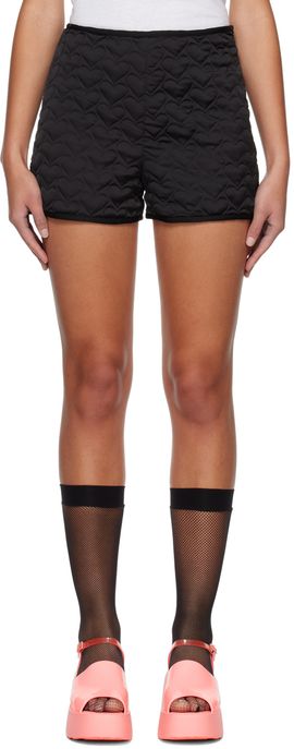 Anna Sui Anna Sui Black Quilted Hearts Shorts