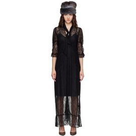 Anna Sui Anna Sui Black Tie Maxi Dress