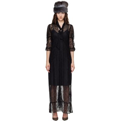 Anna Sui Anna Sui Black Tie Maxi Dress